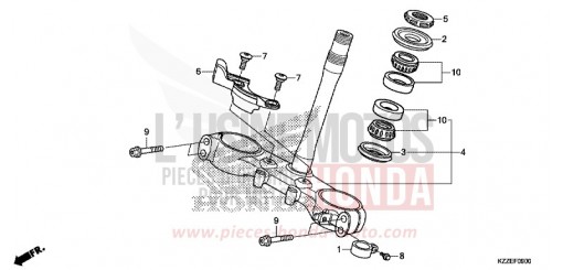 TIGE DE DIRECTION CRF250RLAJ de 2018